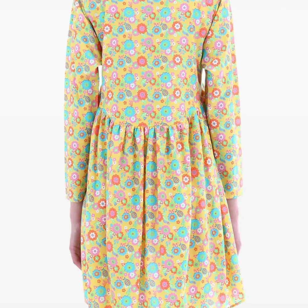 платье мини с цветочным принтом