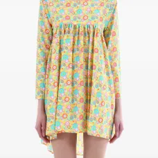 платье мини с цветочным принтом