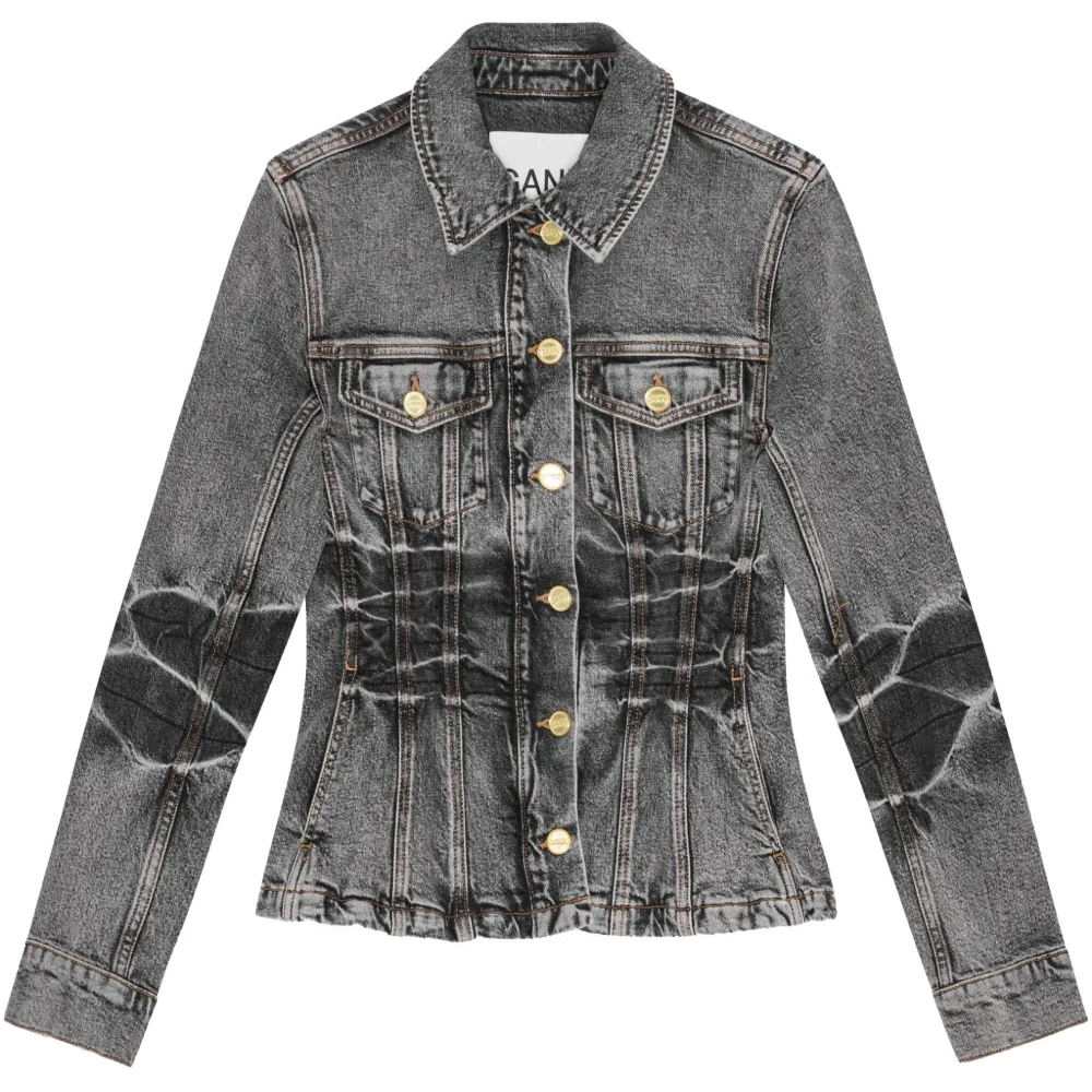 Джинсовая куртка с эффектом потертости