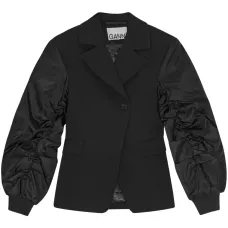 Блейзер с контрастными рукавами