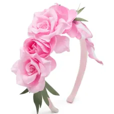 Ободок с цветочной аппликацией