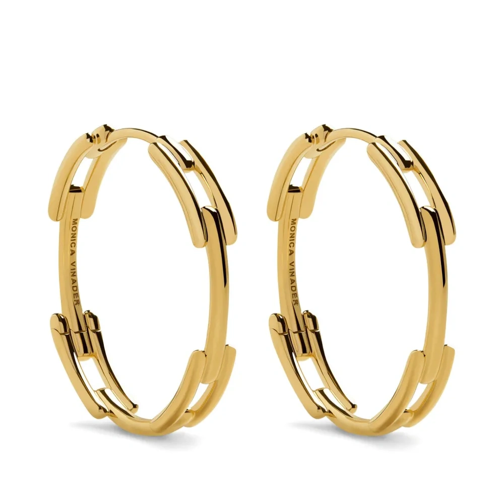 Цепочные серьги-кольца