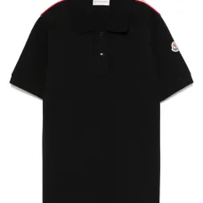 Рубашка поло с отделкой в полоску Рубашка поло с отделкой в полоску