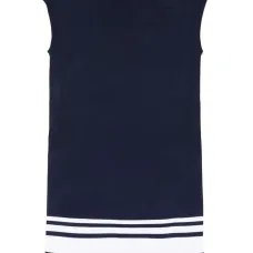 Короткое платье с отделкой в полоску