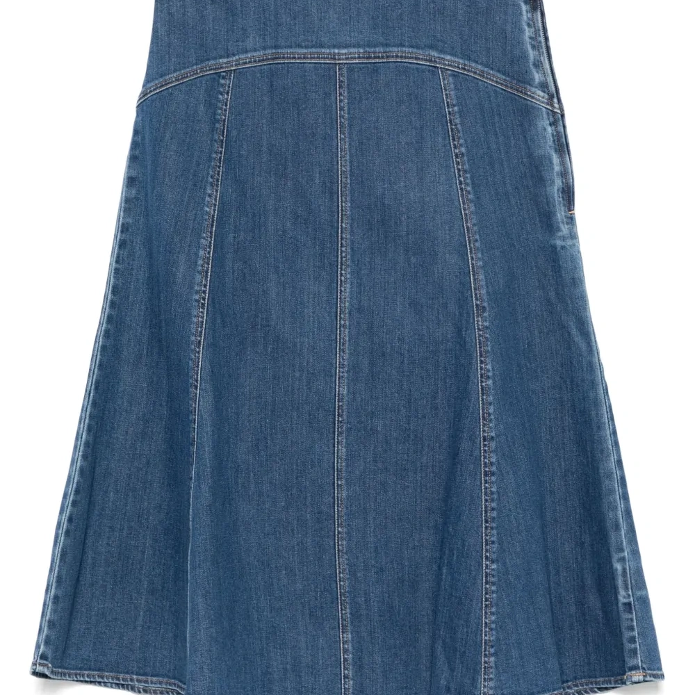 Джинсовая юбка миди