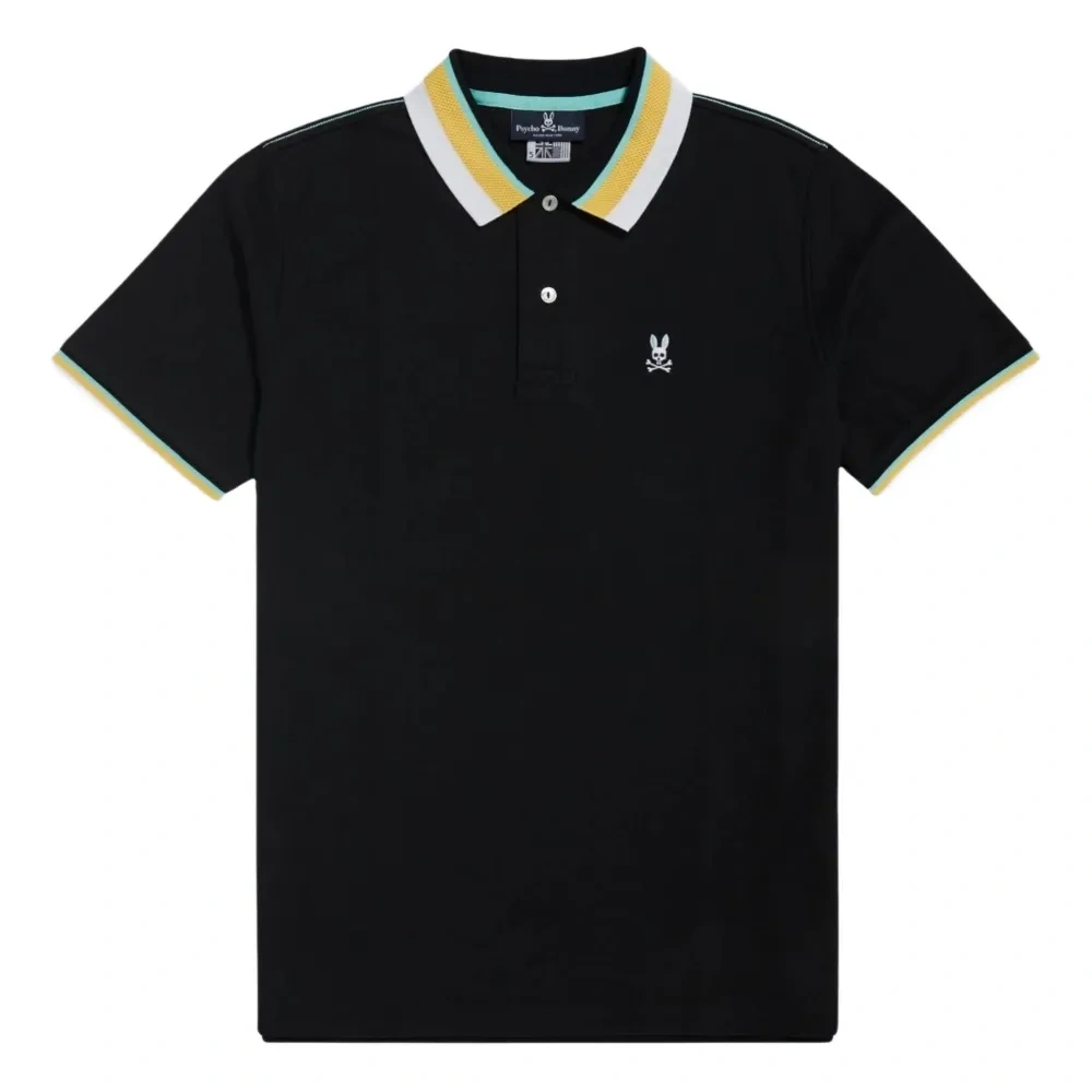 рубашка поло с отделкой в полоску