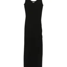 Платье миди в рубчик