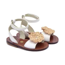 сандалии с цветочной аппликацией сандалии с цветочной аппликацией