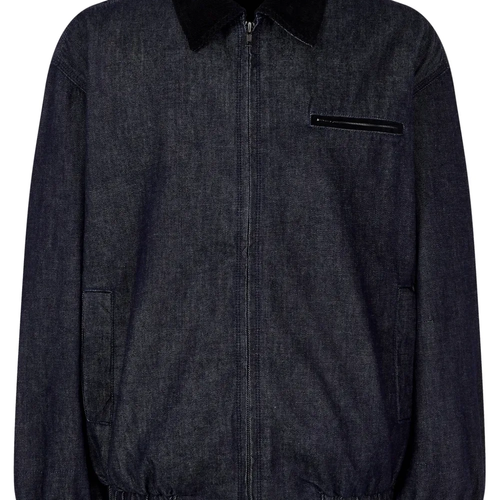 Джинсовая куртка с вельветовым воротником