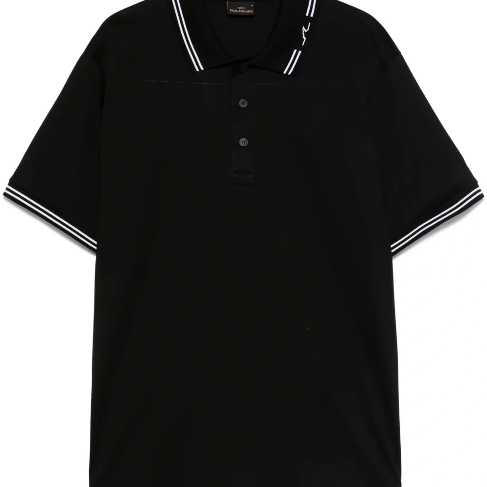 Рубашка поло с отделкой в полоску