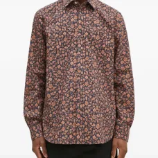 рубашка с цветочным принтом