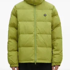 пуховик из рипстопа с капюшоном