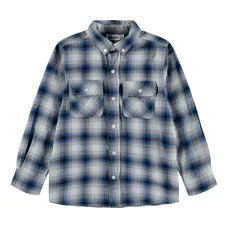 клетчатая рубашка на пуговицах