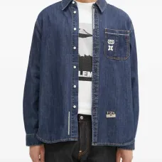 Рубашка с графическим принтом и карманом