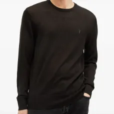 Свитер с вышитым логотипом и круглым вырезом