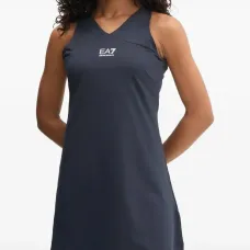 Мини-платье с логотипом и V-образным вырезом Мини-платье с логотипом и V-образным вырезом