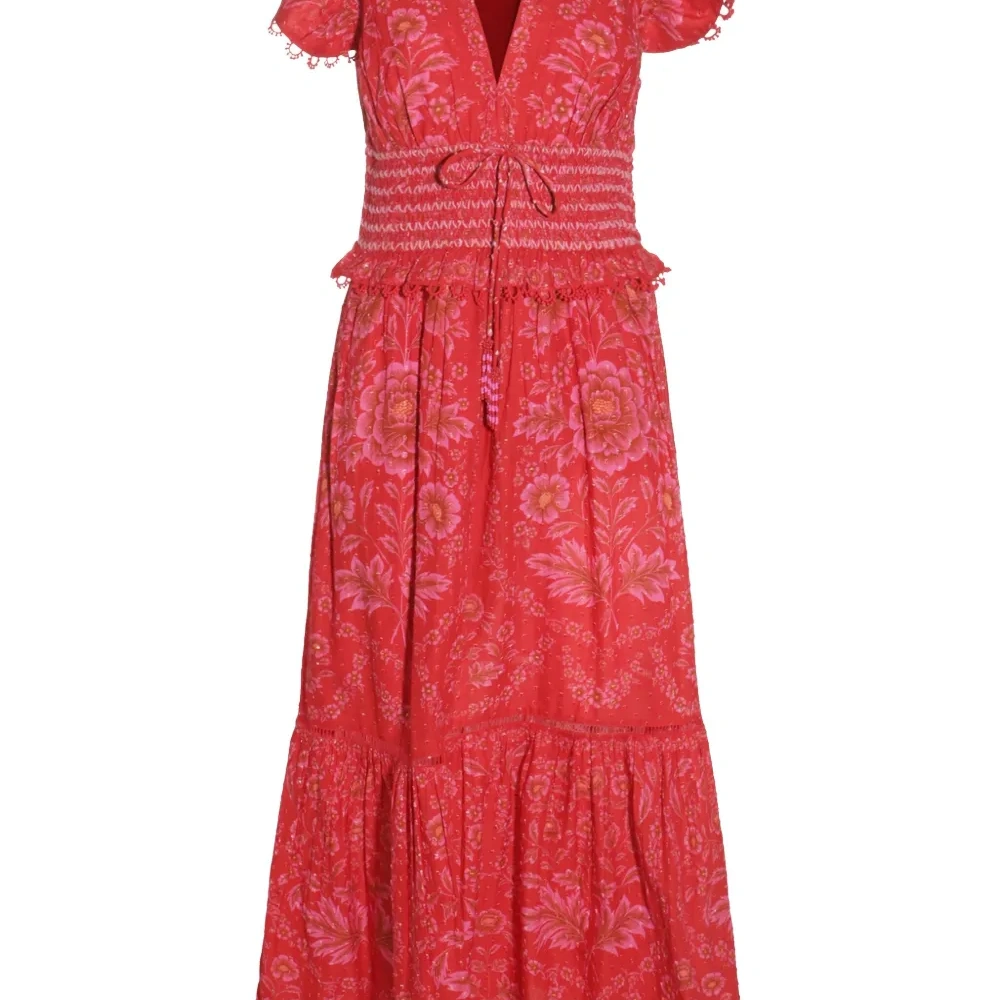 Платье макси с цветочным принтом