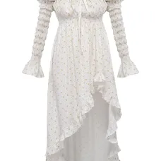 Платье миди с цветочным принтом