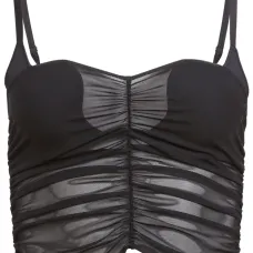 Укороченный топ со сборками