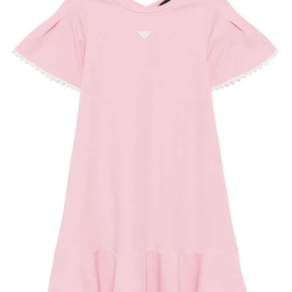 Платье с вышитым логотипом