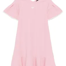 Платье с вышитым логотипом