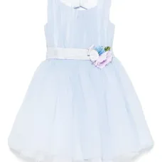 Платье с цветочной аппликацией