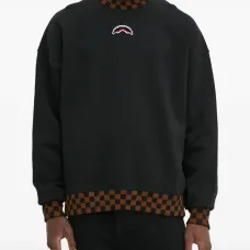 Свитшот с логотипом и отделкой в клетку Свитшот с логотипом и отделкой в клетку