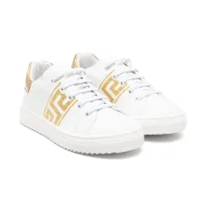 Кроссовки с вышивкой Greca