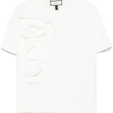 Футболка с цветочной аппликацией