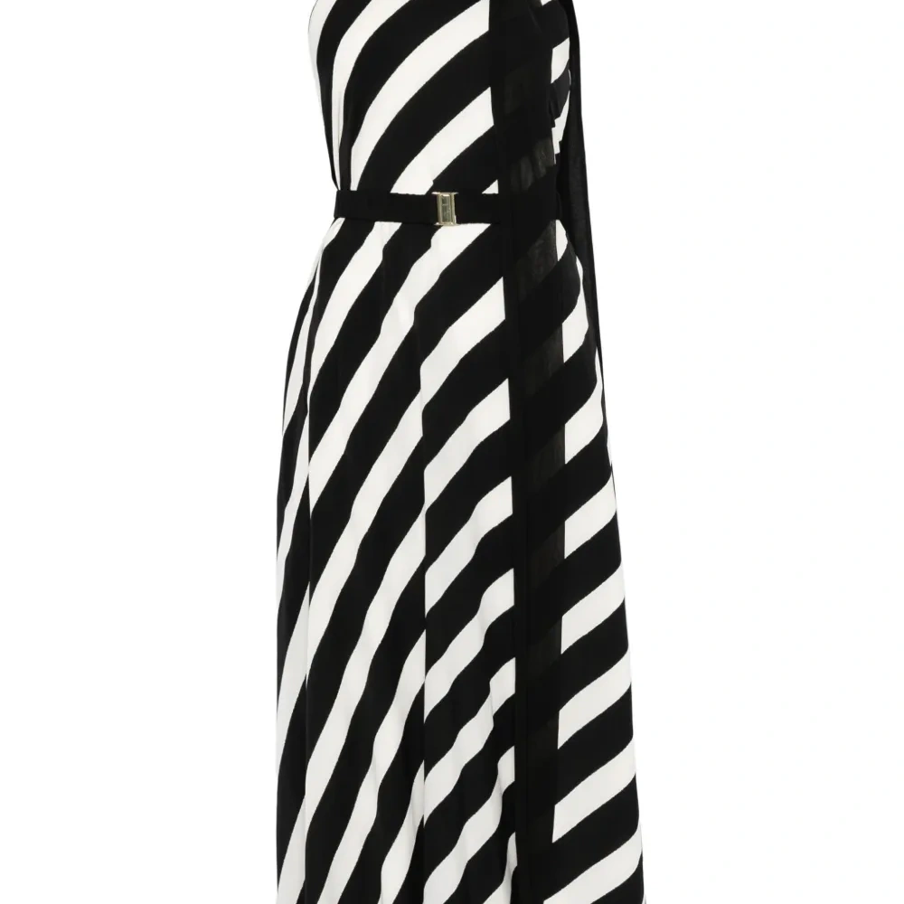 Платье миди в полоску