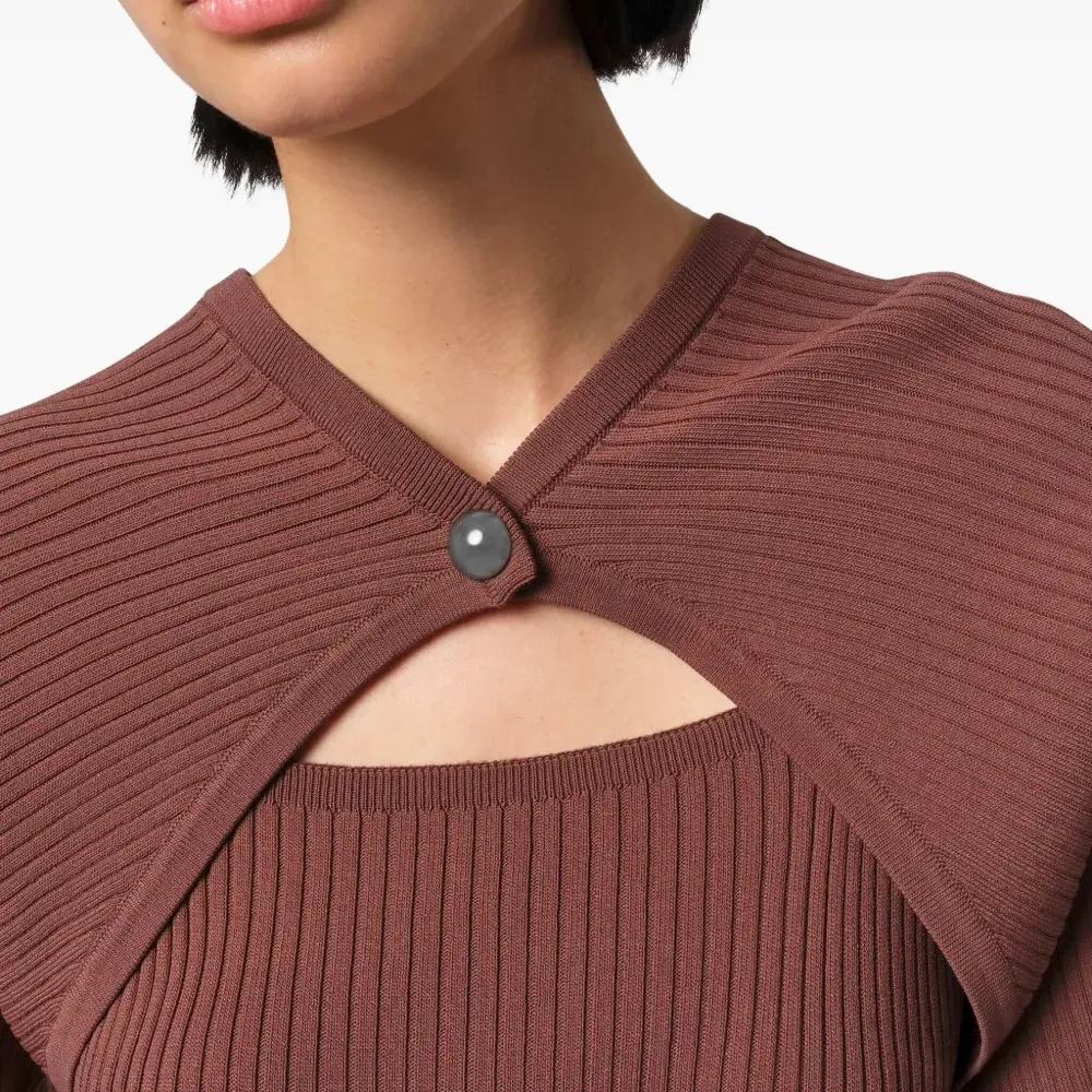 Кардиган в рубчик