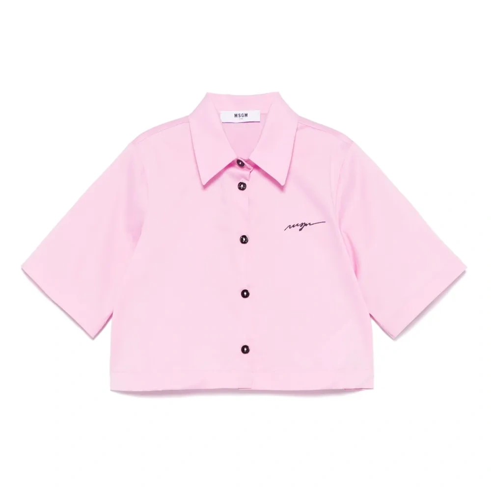 Рубашка с вышитым логотипом