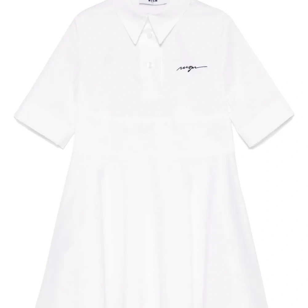 Платье с вышитым логотипом