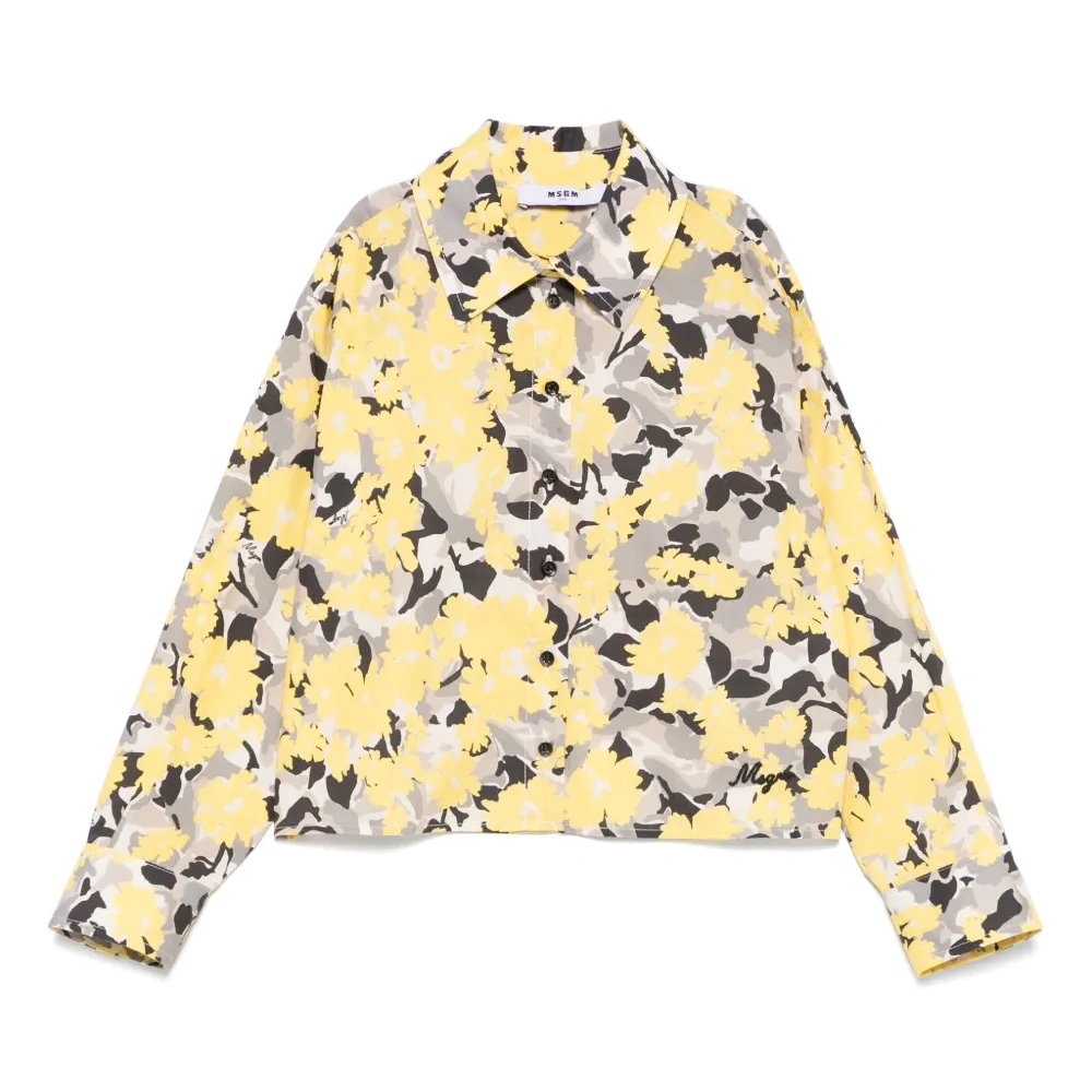 Рубашка с цветочным принтом