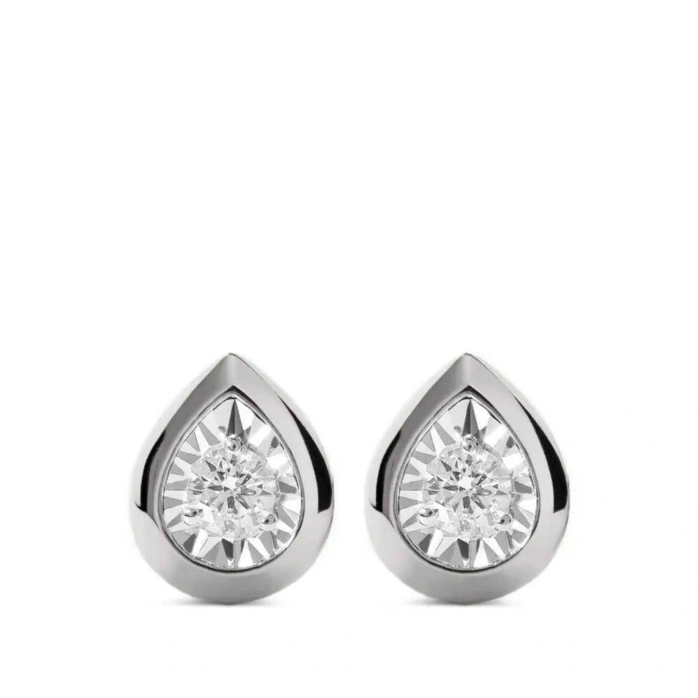 серьги-гвоздики Pear Diamond