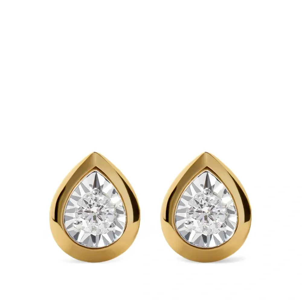 Серьги-гвоздики Pear Diamond