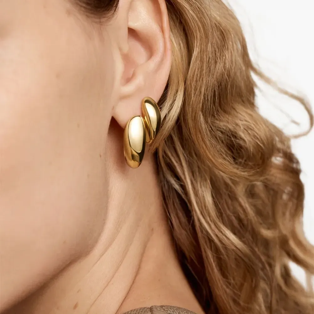 серьги-кольца Nura