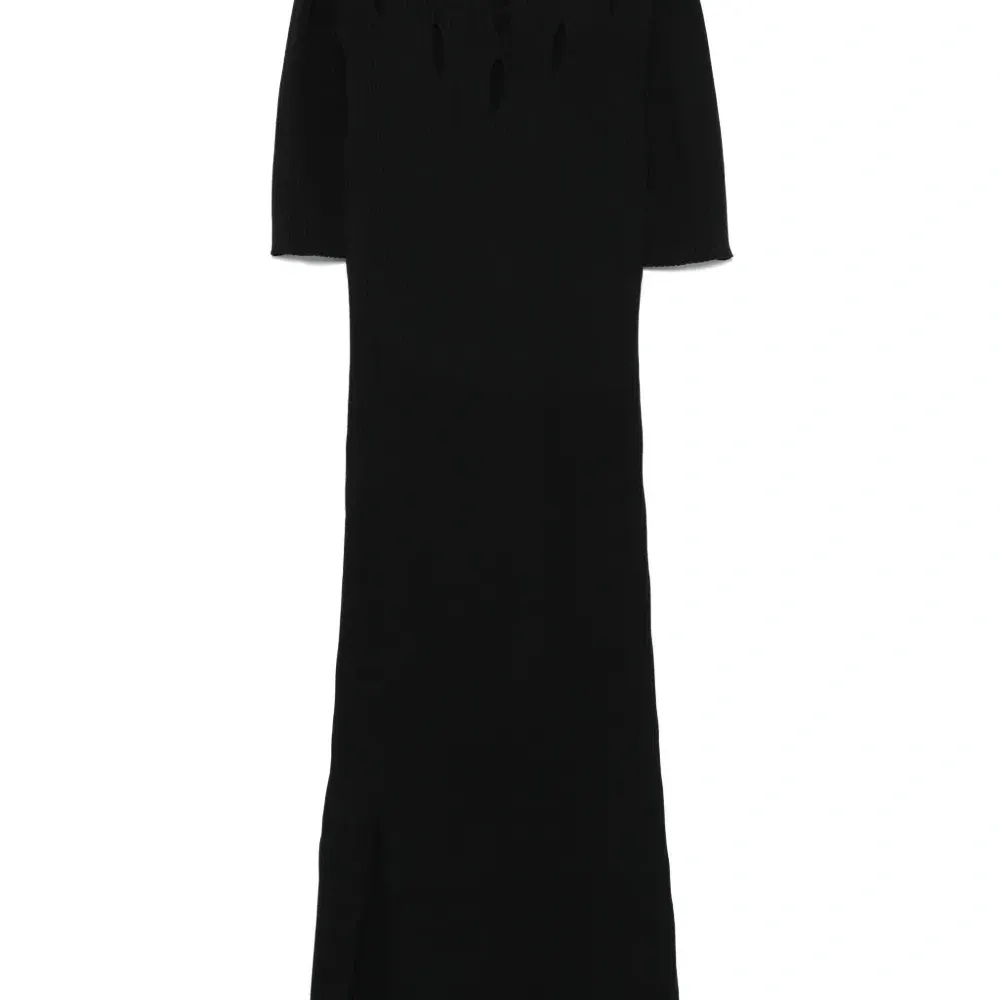 Платье миди в рубчик