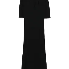 Платье миди в рубчик