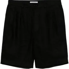 Льняные шорты со складками