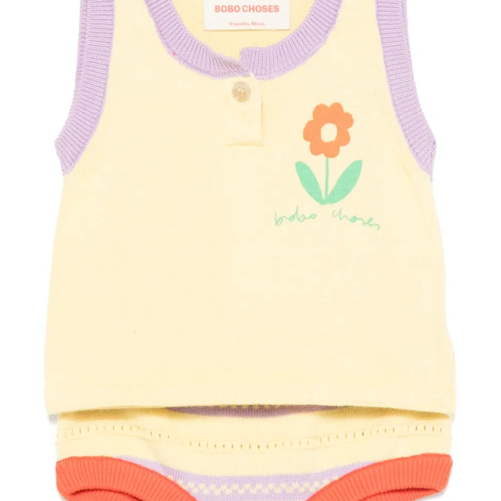 Трикотажный комплект из топа и брюк