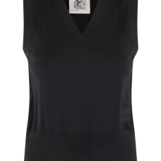 Хлопковый жилет с V-образным вырезом