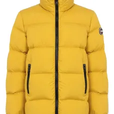 Пуховик с нашивкой-логотипом