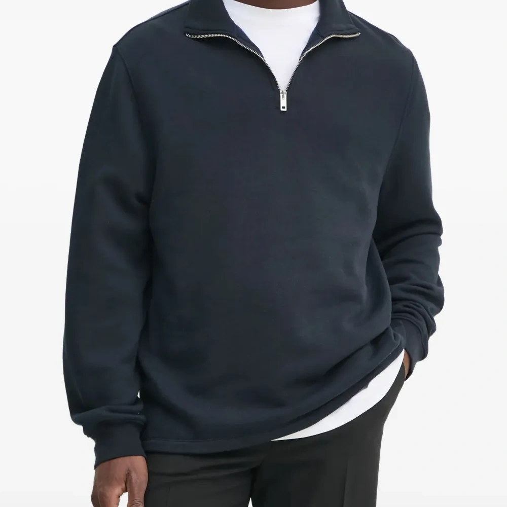 Толстовка на молнии с высоким воротником