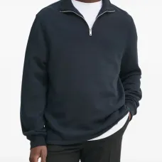 Толстовка на молнии с высоким воротником