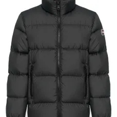 Пуховик с нашивкой-логотипом