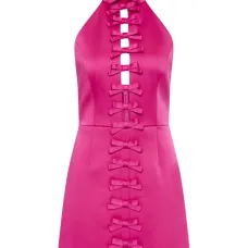 Платье мини с вырезом халтер