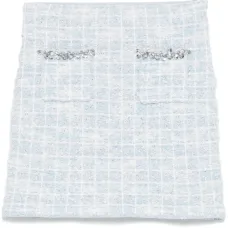 трикотажная юбка мини в клетку