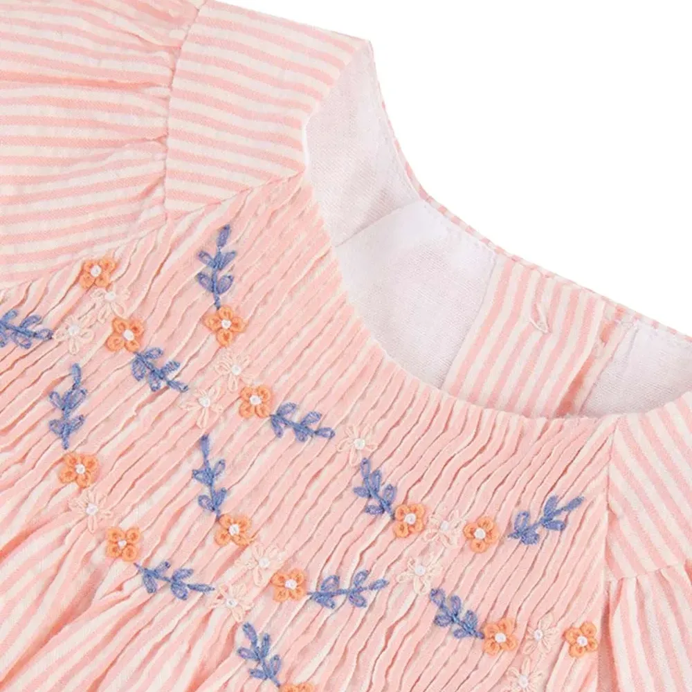 Комплект из платья и блумеров в полоску