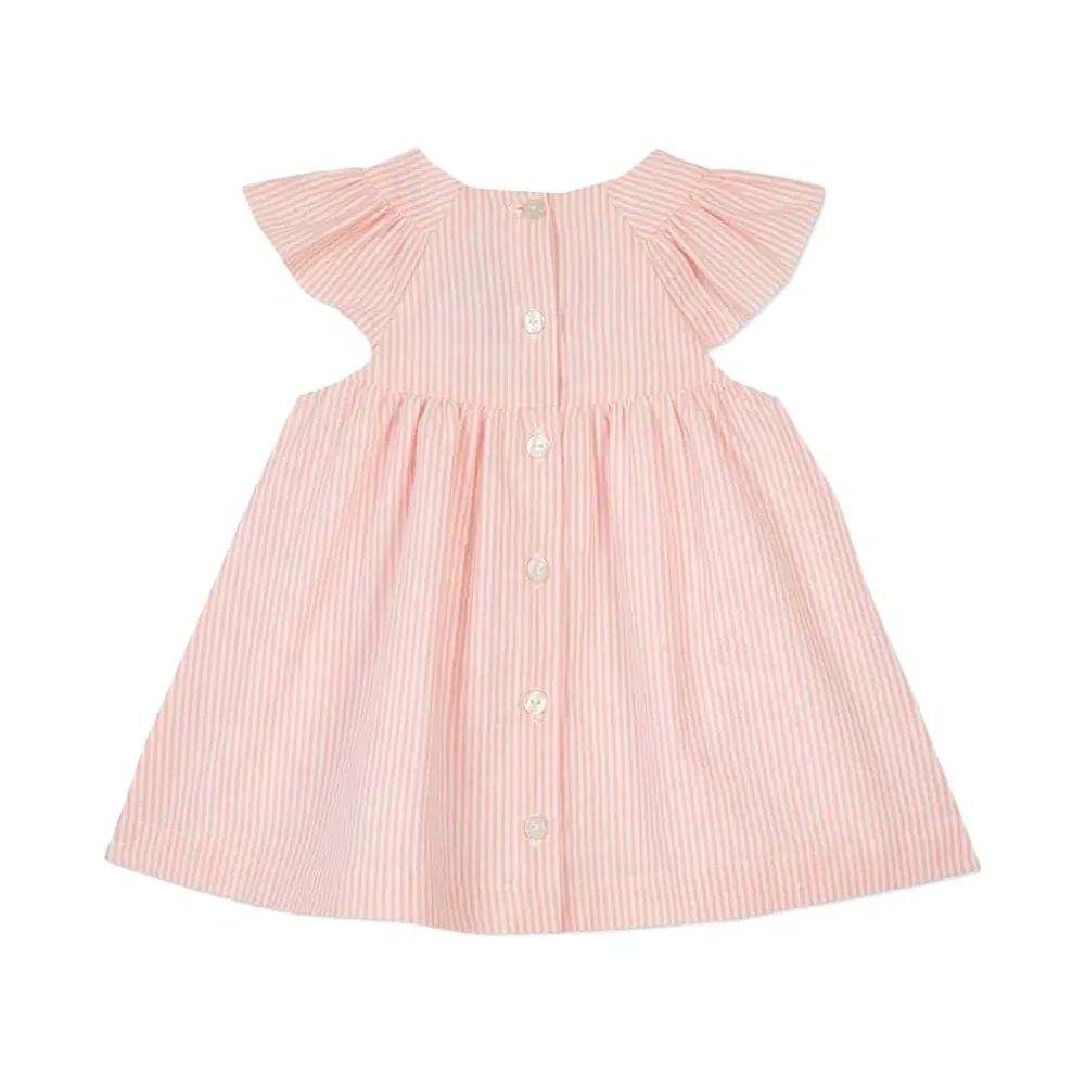 Комплект из платья и блумеров в полоску